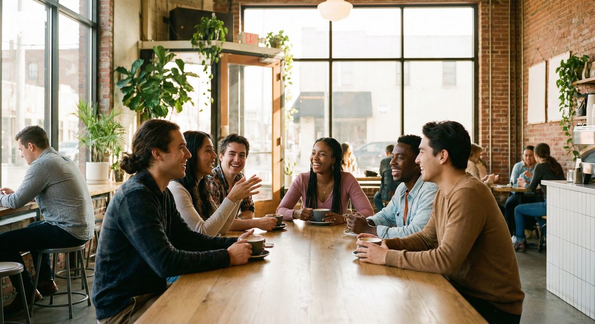 A group of people communicating